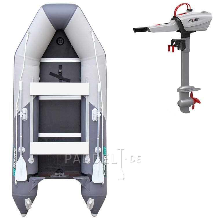 Schlauchboot GLADIATOR LIGHT AK320WF light dark grey mit Lattenboden