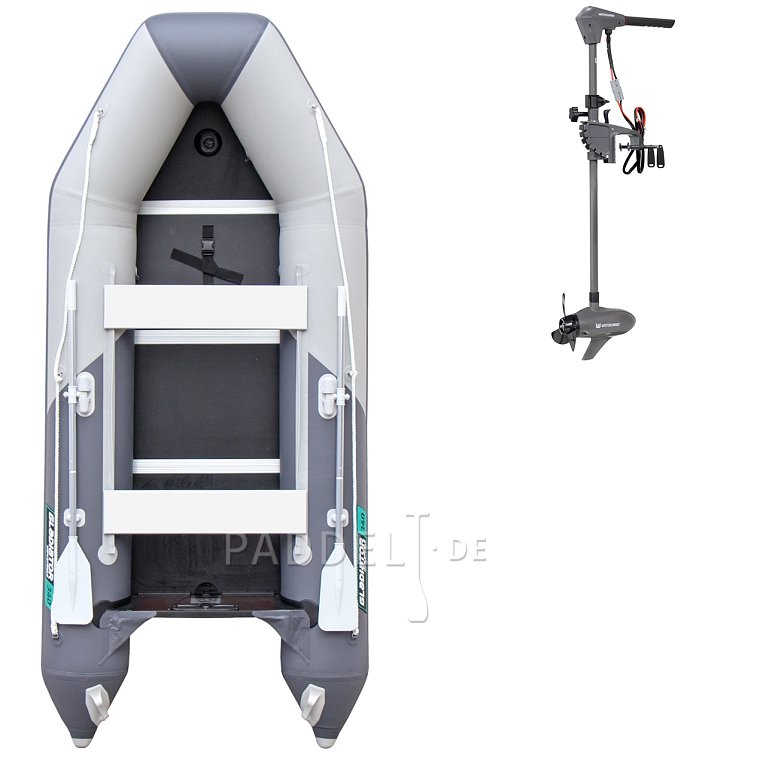 Schlauchboot GLADIATOR LIGHT AK320WF light dark grey mit Lattenboden