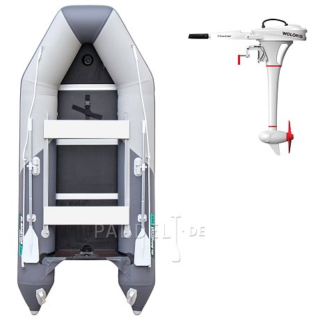 Schlauchboot GLADIATOR LIGHT AK320WF light dark grey mit Lattenboden