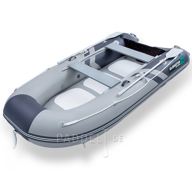 Schlauchboot GLADIATOR CLASSIC B330AD light dark grey mit Luftboden