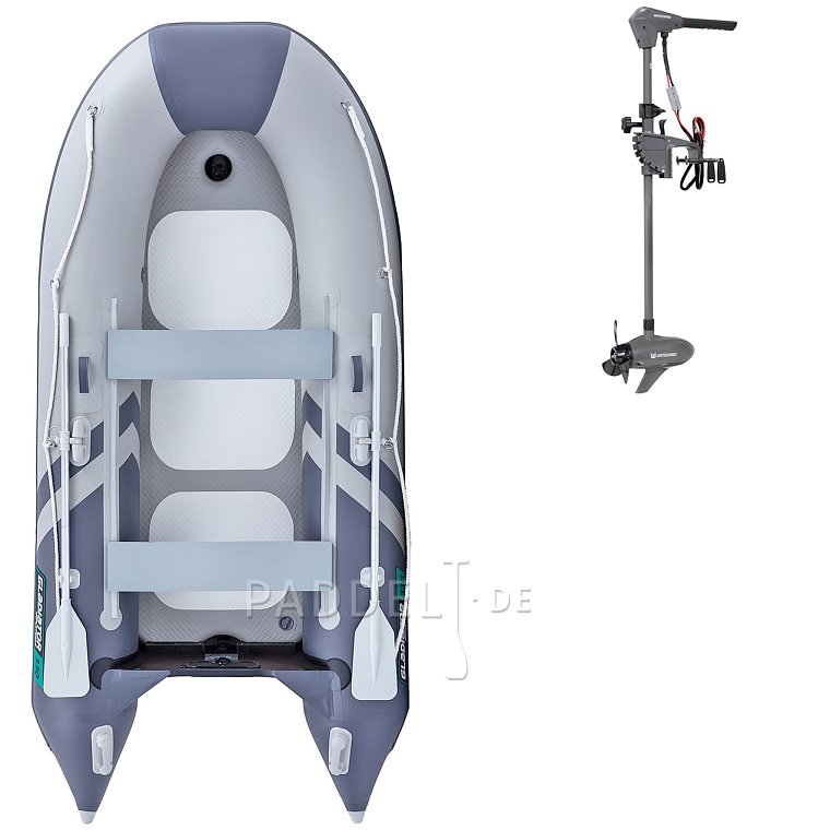 Schlauchboot GLADIATOR CLASSIC B330AD light dark grey mit Luftboden