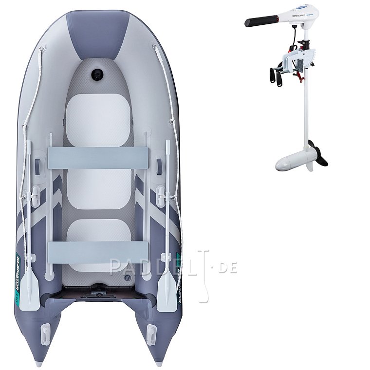 Schlauchboot GLADIATOR CLASSIC B330AD light dark grey mit Luftboden