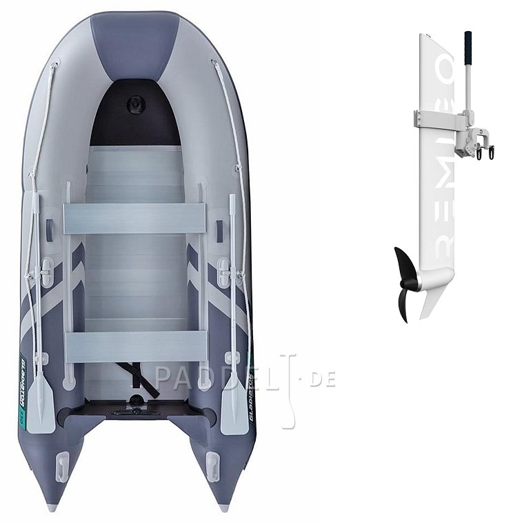 Schlauchboot GLADIATOR CLASSIC B330AL light dark grey mit Aluminiumboden