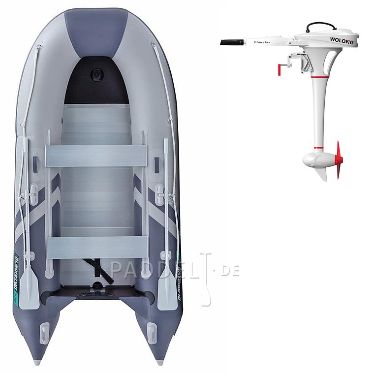 Schlauchboot GLADIATOR CLASSIC B330AL light dark grey mit Aluminiumboden