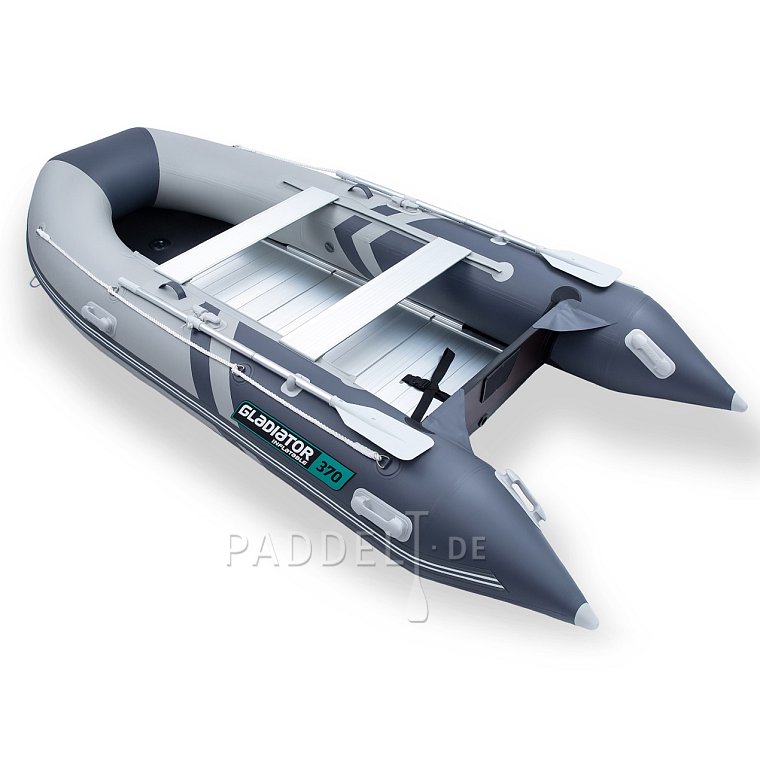 Schlauchboot GLADIATOR CLASSIC B370AL light dark gray mit Aluminiumboden