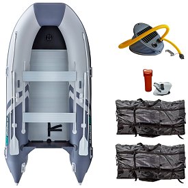 Schlauchboot GLADIATOR CLASSIC B370AL light dark gray mit Aluminiumboden