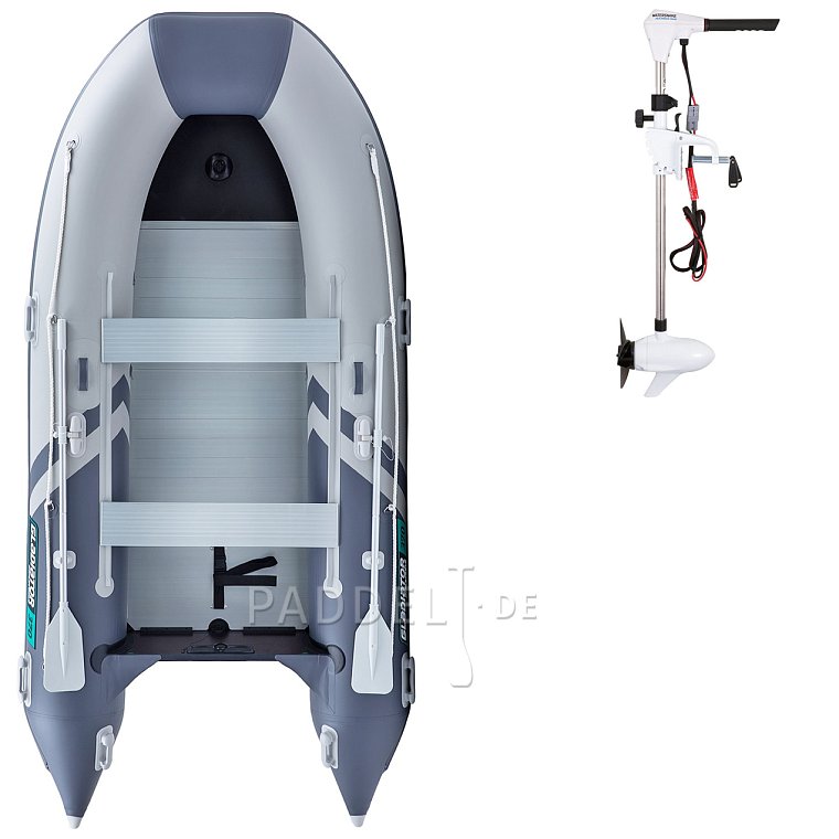 Schlauchboot GLADIATOR CLASSIC B370AL light dark gray mit Aluminiumboden