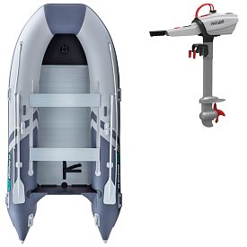Schlauchboot GLADIATOR CLASSIC B370AL light dark gray mit Aluminiumboden
