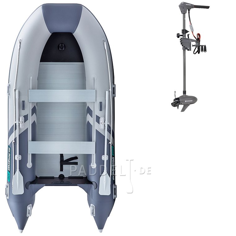 Schlauchboot GLADIATOR CLASSIC B370AL light dark gray mit Aluminiumboden