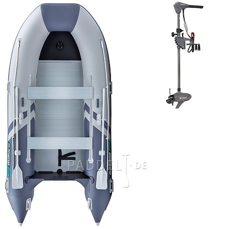 Schlauchboot GLADIATOR CLASSIC B370AL light dark gray mit Aluminiumboden