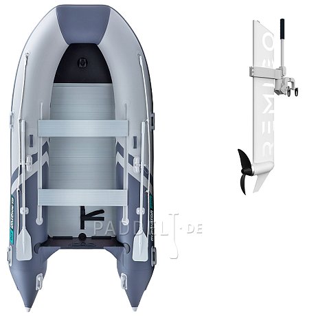 Schlauchboot GLADIATOR CLASSIC B370AL light dark gray mit Aluminiumboden