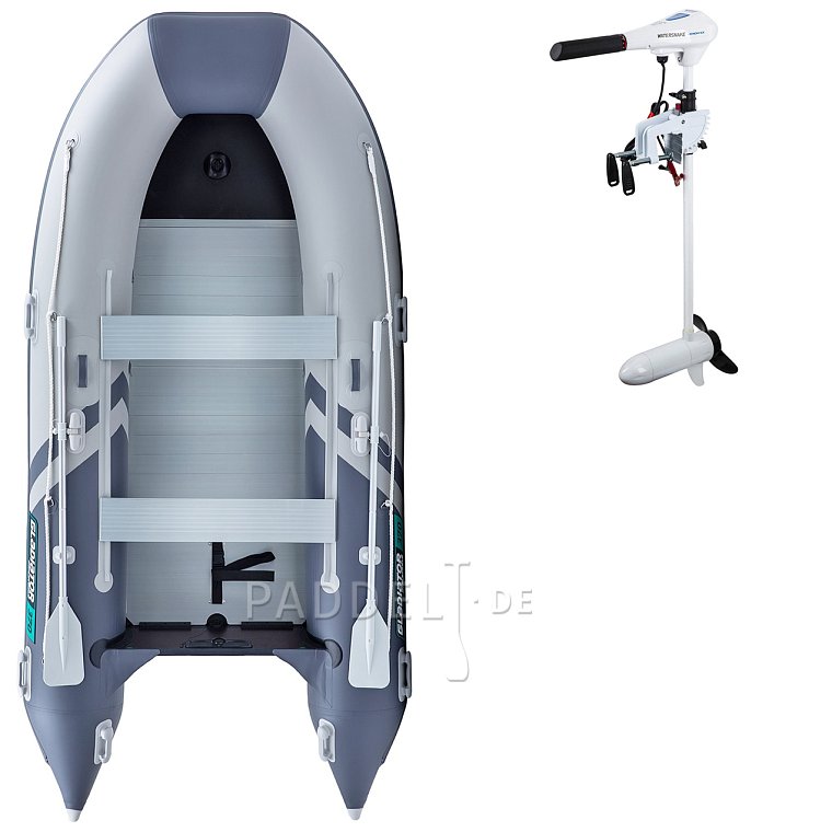 Schlauchboot GLADIATOR CLASSIC B370AL light dark gray mit Aluminiumboden