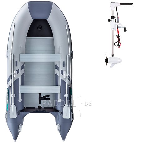 Schlauchboot GLADIATOR CLASSIC B420AL light dark gray mit Aluminiumboden