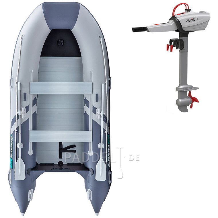 Schlauchboot GLADIATOR CLASSIC B420AL light dark gray mit Aluminiumboden