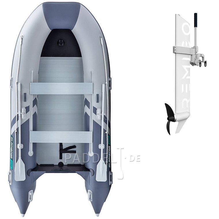 Schlauchboot GLADIATOR CLASSIC B420AL light dark gray mit Aluminiumboden