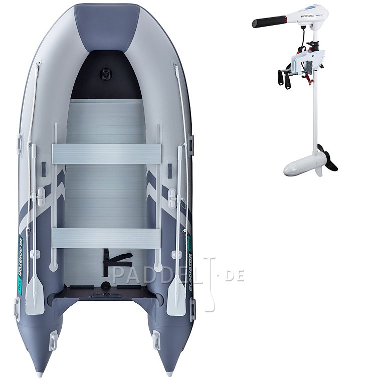 Schlauchboot GLADIATOR CLASSIC B420AL light dark gray mit Aluminiumboden