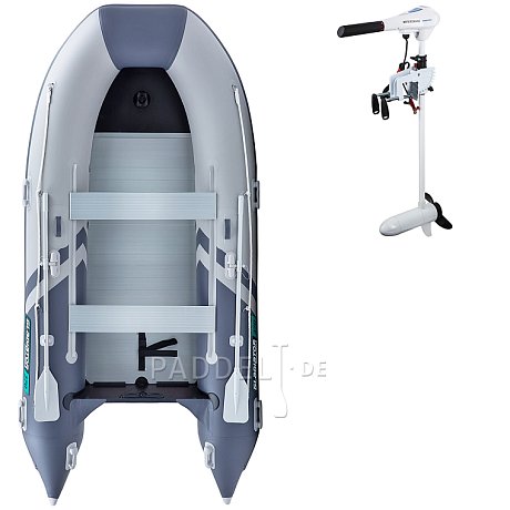 Schlauchboot GLADIATOR CLASSIC B420AL light dark gray mit Aluminiumboden