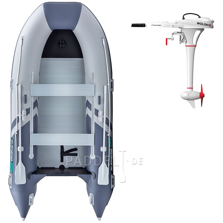 Schlauchboot GLADIATOR CLASSIC B420AL light dark gray mit Aluminiumboden