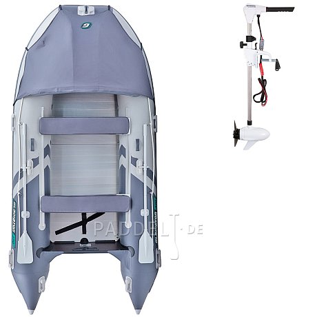 Schlauchboot GLADIATOR ACTIVE C370AL light dark grey mit Aluminiumboden