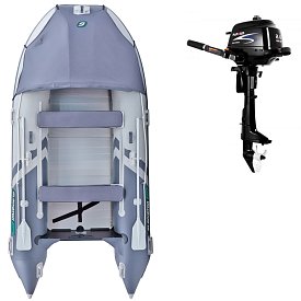 Schlauchboot GLADIATOR ACTIVE C370AL light dark grey mit Aluminiumboden