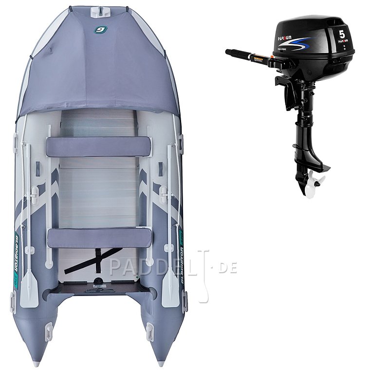 Schlauchboot GLADIATOR ACTIVE C370AL light dark grey mit Aluminiumboden