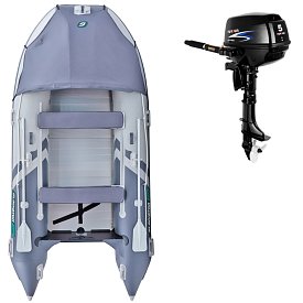 Schlauchboot GLADIATOR ACTIVE C370AL light dark grey mit Aluminiumboden
