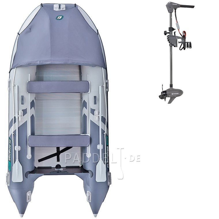 Schlauchboot GLADIATOR ACTIVE C370AL light dark grey mit Aluminiumboden