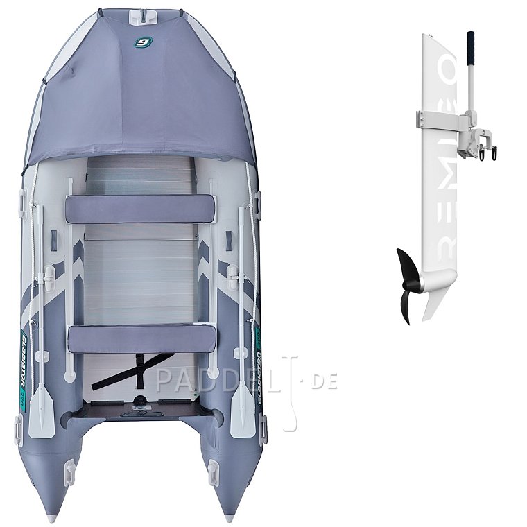 Schlauchboot GLADIATOR ACTIVE C370AL light dark grey mit Aluminiumboden