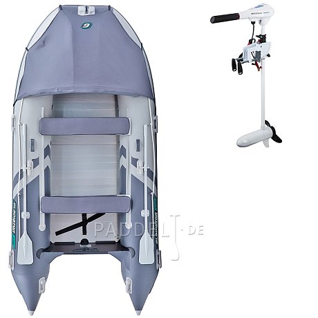 Schlauchboot GLADIATOR ACTIVE C370AL light dark grey mit Aluminiumboden