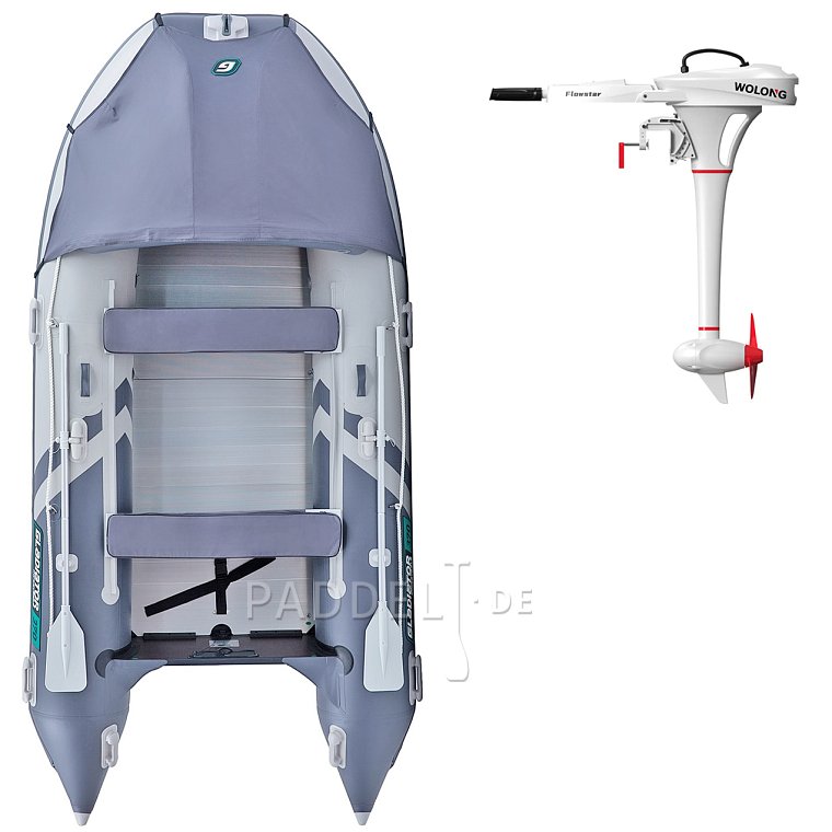 Schlauchboot GLADIATOR ACTIVE C370AL light dark grey mit Aluminiumboden