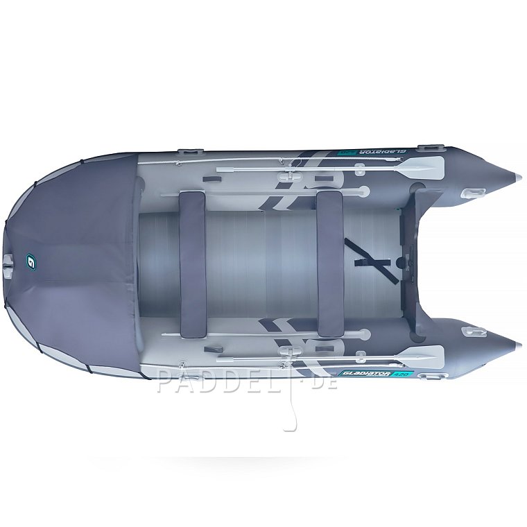 Schlauchboot GLADIATOR ACTIVE C420AL light dark grey mit Aluminiumboden