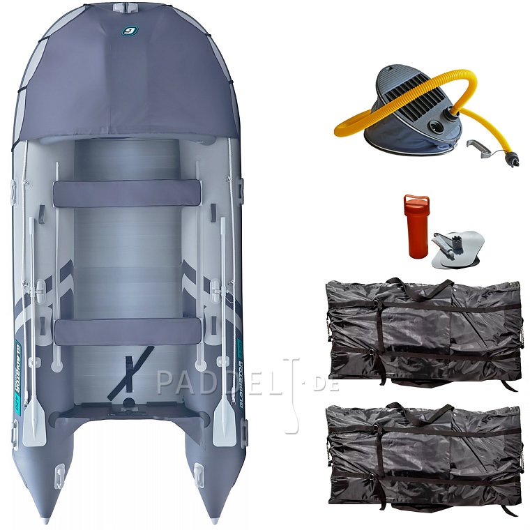 Schlauchboot GLADIATOR ACTIVE C420AL light dark grey mit Aluminiumboden