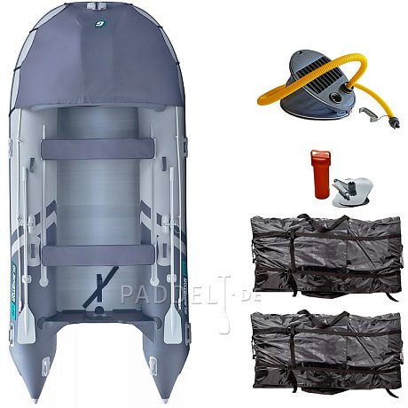 Schlauchboot GLADIATOR ACTIVE C420AL light dark grey mit Aluminiumboden