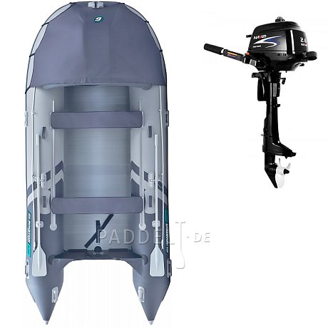 Schlauchboot GLADIATOR ACTIVE C420AL light dark grey mit Aluminiumboden