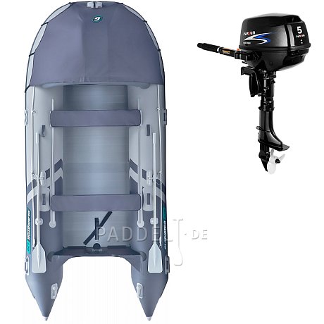 Schlauchboot GLADIATOR ACTIVE C420AL light dark grey mit Aluminiumboden