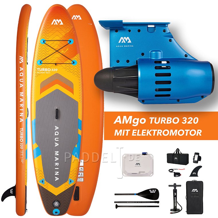 SUP AQUA MARINA GO TURBO 320 10'6'' mit E-Finne AQUA MARINA BlueDrive S