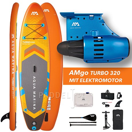 SUP AQUA MARINA GO TURBO 320 10'6'' mit E-Finne AQUA MARINA BlueDrive S