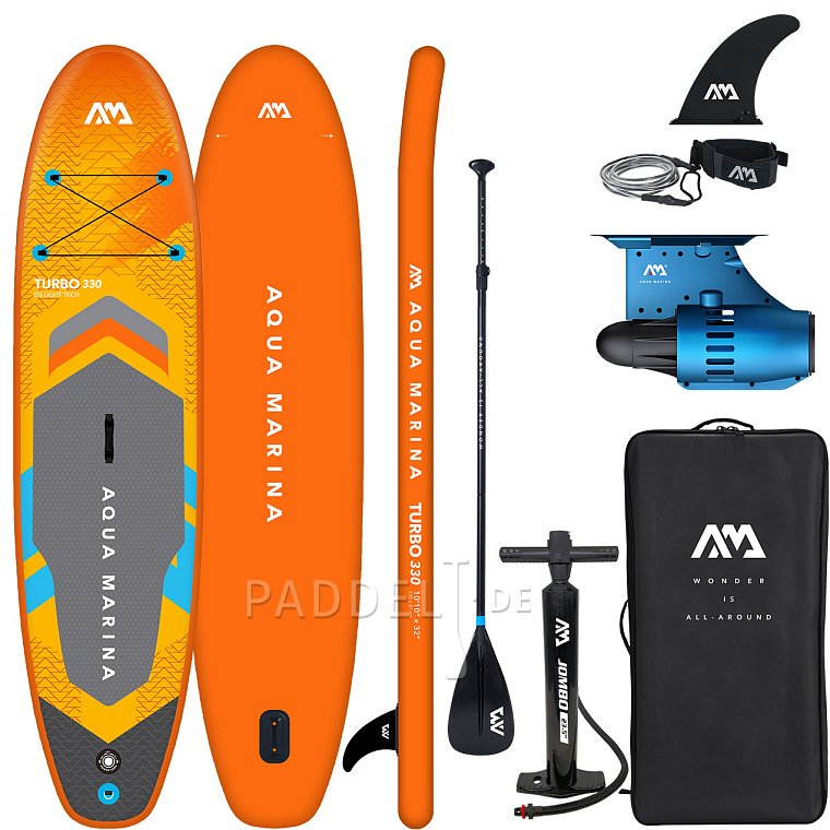 SUP AQUA MARINA GO TURBO 330 10'10'' mit Motor AQUA MARINA BlueDrive S Power fin