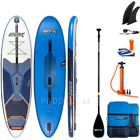 SUP STX WS Hybrid Freeride 11’6 x 32 mit Paddel - aufblasbares Stand Up Paddle Board und WindSUP