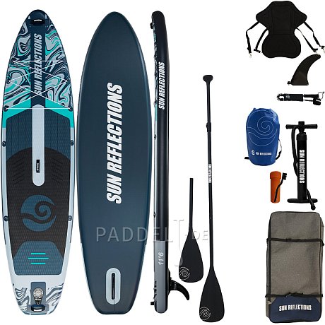 SUP SUN REFLECTIONS L 11'6'' COMBO Forest Gray - aufblasbares Stand Up Paddle Board