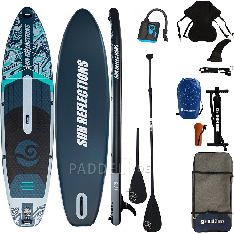 SUP SUN REFLECTIONS XXL 11'6'' COMBO Forest Gray - aufblasbares Stand Up Paddle Board