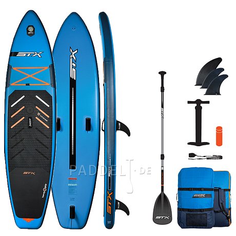 WindSUP STX Hybrid Cruiser Family 11'2 TEAL/ORANGE - aufblasbares Stand Up Paddle Board mit Windsurfing-Option