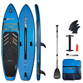 WindSUP STX Hybrid Cruiser Family 11'2 TEAL/ORANGE - aufblasbares Stand Up Paddle Board mit Windsurfing-Option