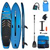 WindSUP STX Hybrid Cruiser Family 11'2 TEAL/ORANGE - aufblasbares Stand Up Paddle Board mit Windsurfing-Option