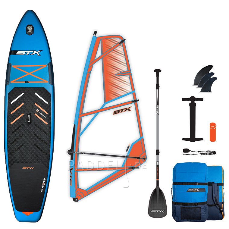 SUP STX WindSUP Hybrid Cruiser Family 11'2 TEAL/ORANGE mit Paddel incl. Segel - aufblasbar