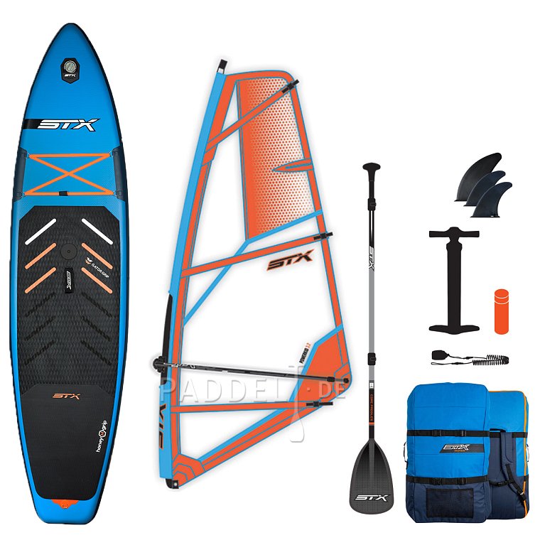 SUP STX WindSUP Hybrid Cruiser Family 11'2 TEAL/ORANGE mit Paddel incl. Segel - aufblasbar