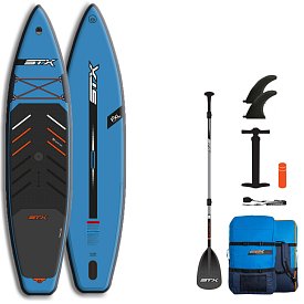 WindSUP STX Hybrid Tourer 12' TEAL/ORANGE - aufblasbares Stand Up Paddle Board mit Windsurfing-Option