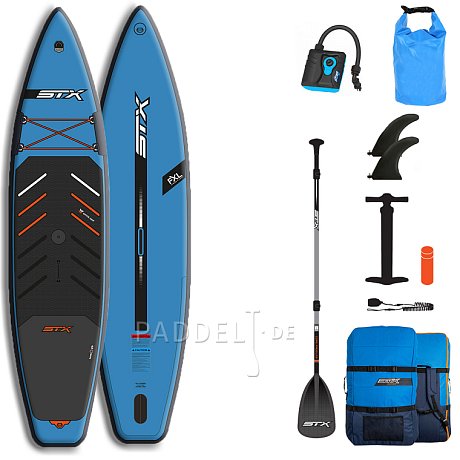 WindSUP STX Hybrid Tourer 12' TEAL/ORANGE - aufblasbares Stand Up Paddle Board mit Windsurfing-Option