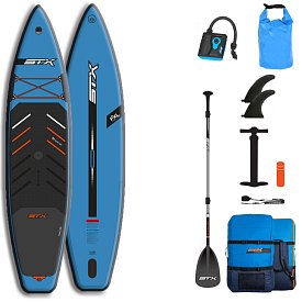 WindSUP STX Hybrid Tourer 12' TEAL/ORANGE - aufblasbares Stand Up Paddle Board mit Windsurfing-Option