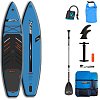 WindSUP STX Hybrid Tourer 12' TEAL/ORANGE - aufblasbares Stand Up Paddle Board mit Windsurfing-Option